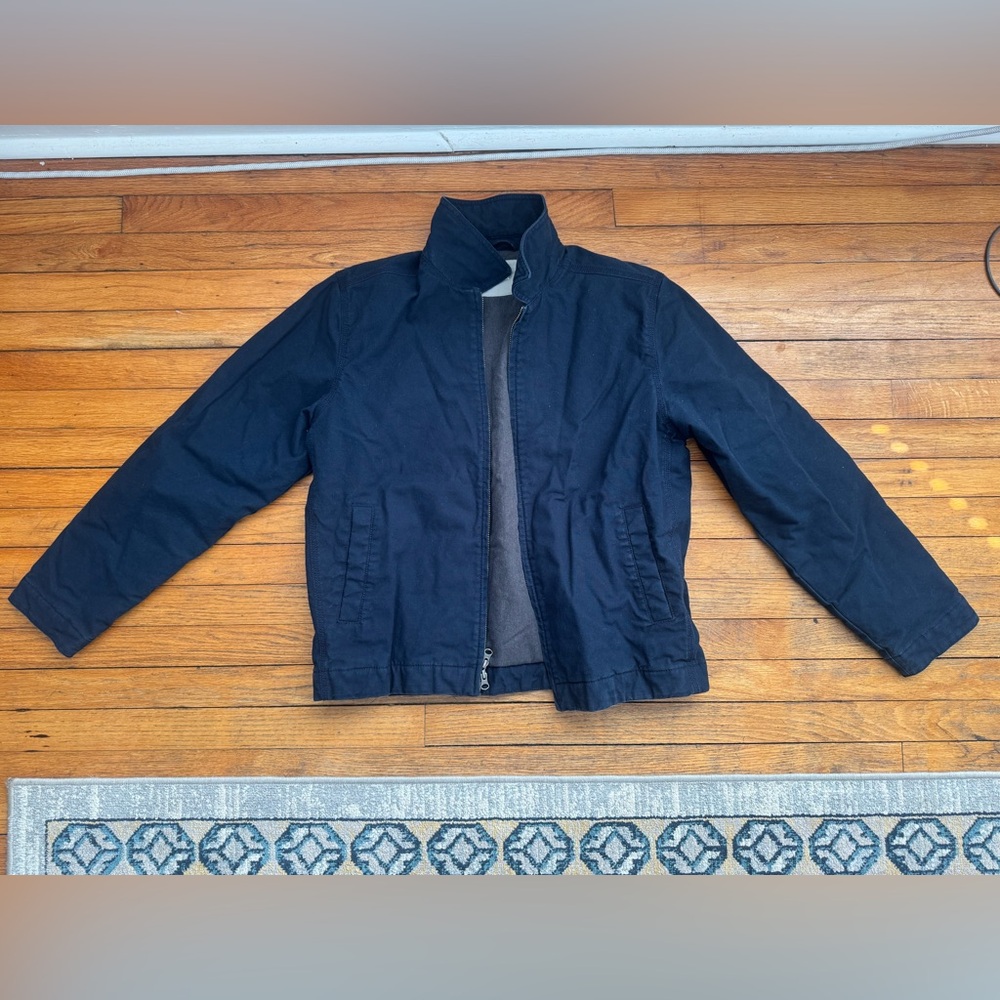 Everlane Men's Navy Lightweight Zip Jacket